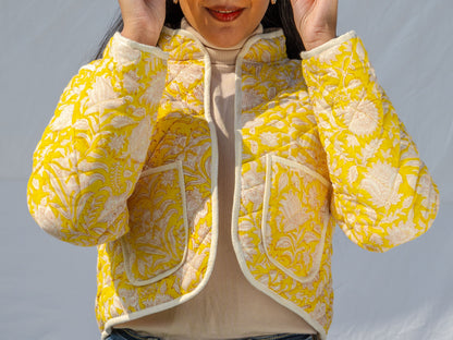 Sunlight Garden Quilted Jacket: